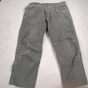 Kuhl Pants Revolvr Nylon Stretch Hiking Outdoor Greenish Gray Mens 38x32 (Short)
